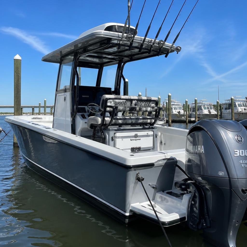 Center console with custom hardtop